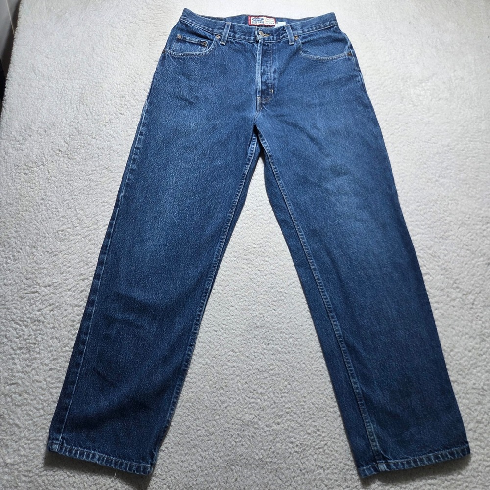 Vintage 90s Old Navy Blue Jeans Men 31x32 Blue Denim Straight Leg Casual